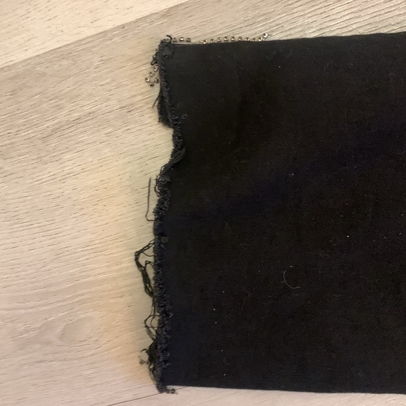 Risen‎ jeans black distressed bling bling size 13/31 high waisted raw ham party - Picture 16 of 16